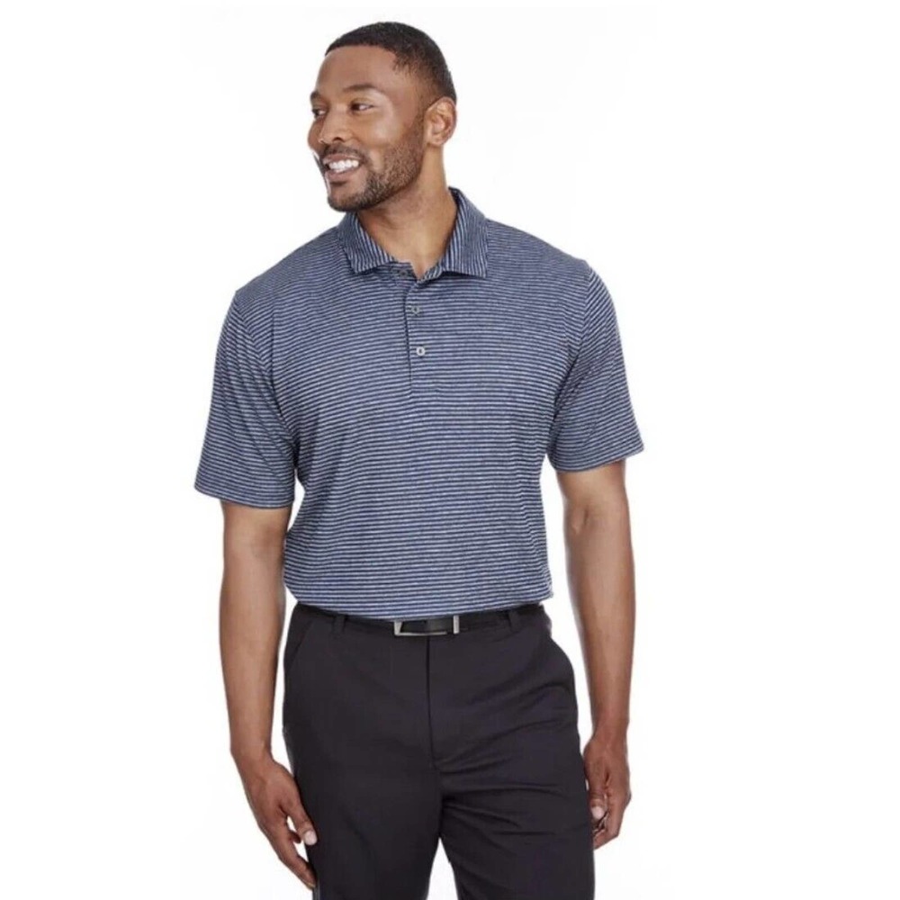 Puma Golf Men's Performance Stripe Polo Peacoat Heather 596804 03 XXL